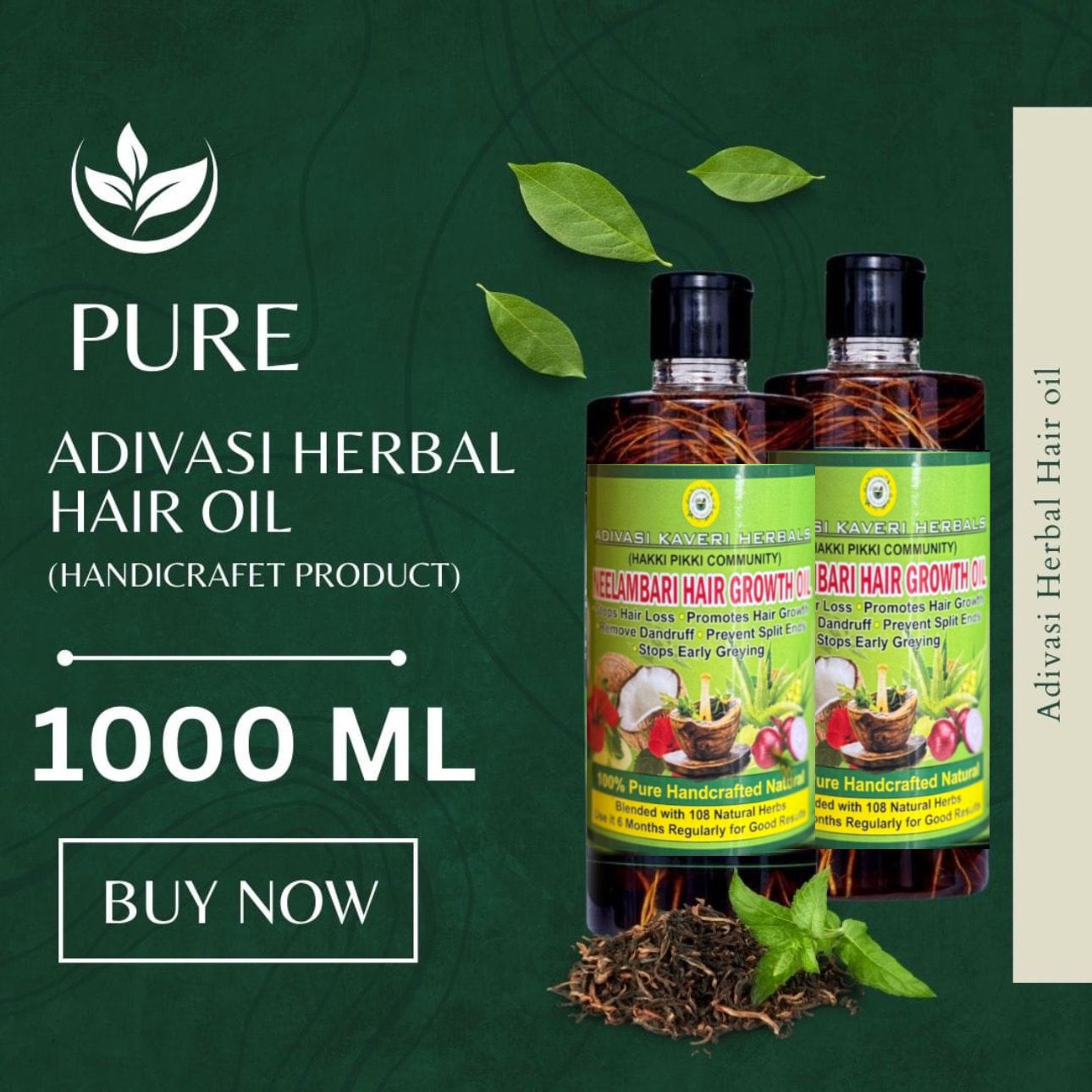 Adivasi Hair Oil – 100% Natural Herbal Hair Growth Solution