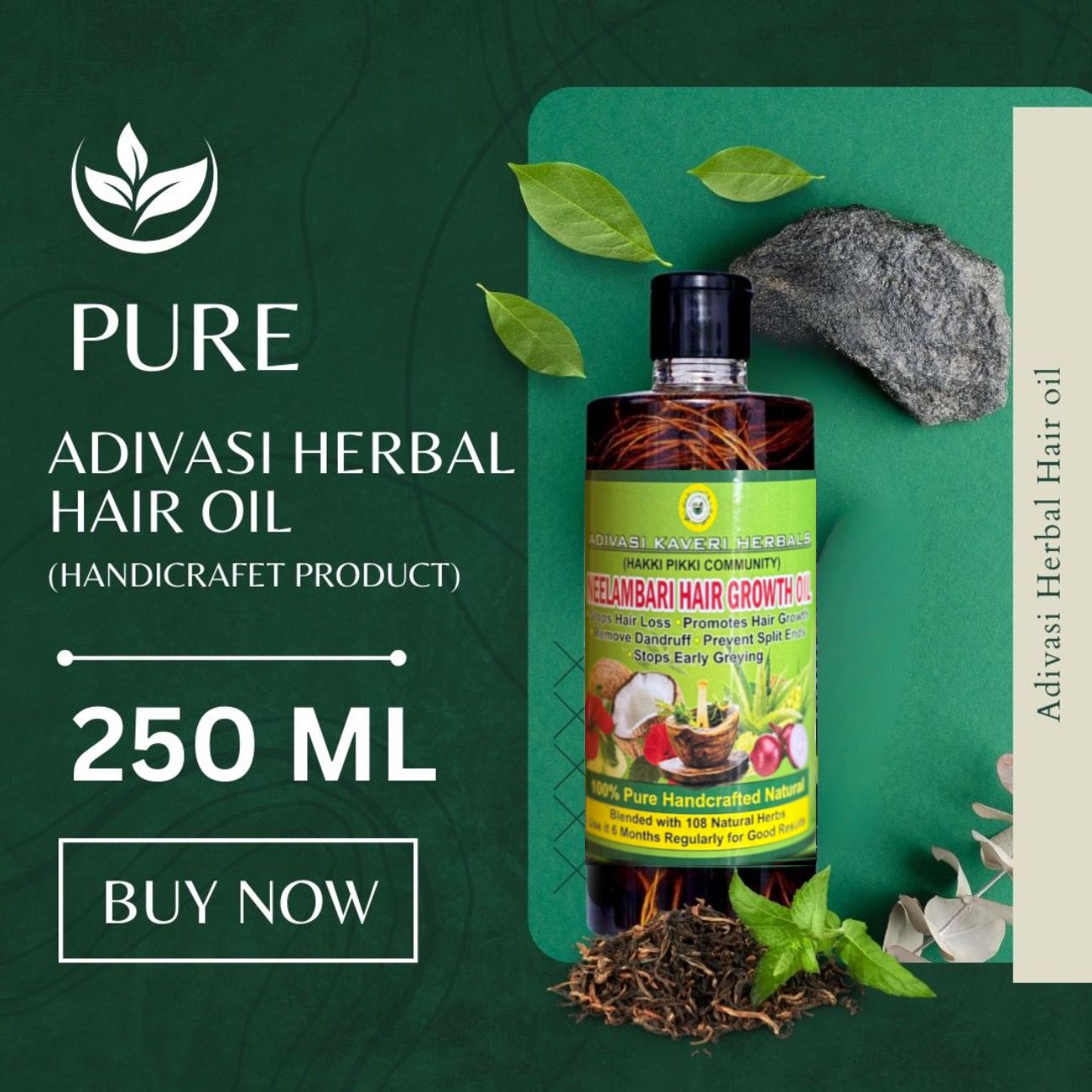 Adivasi Hair Oil – 100% Natural Herbal Hair Growth Solution