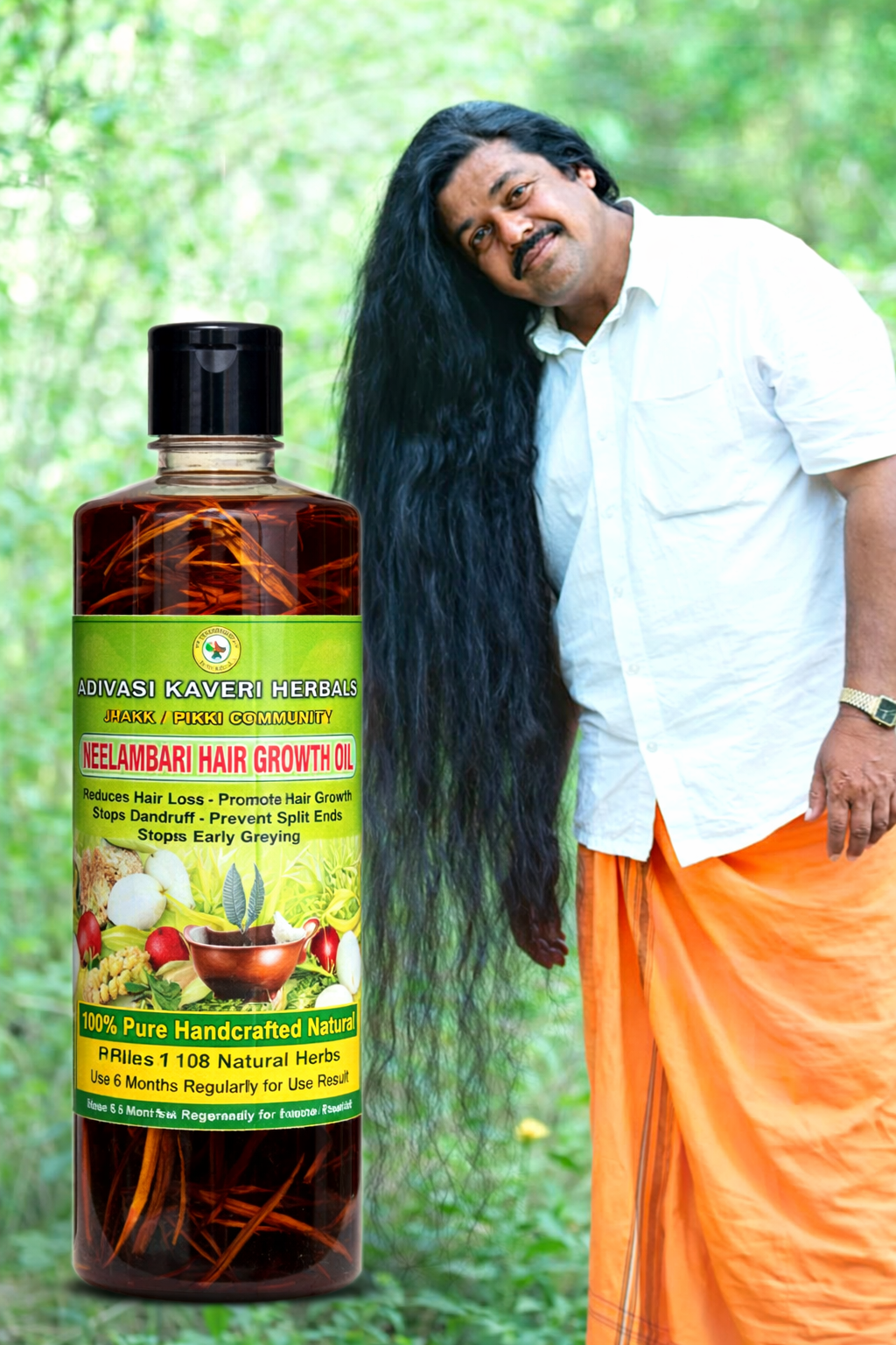 Adivasi Hair Oil – 100% Natural Herbal Hair Growth Solution